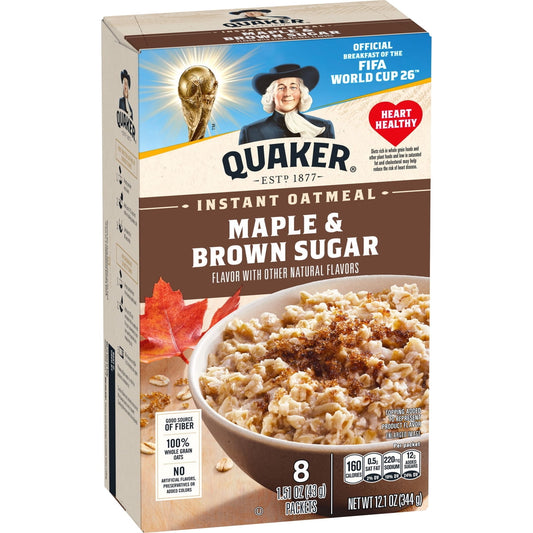 미국직구 Quaker Instant Oatmeal 28g 2팩 / Quaker Instant Oatmeal Maple Brown Sugar 12 28g 8 Packets, 2 Pa 1