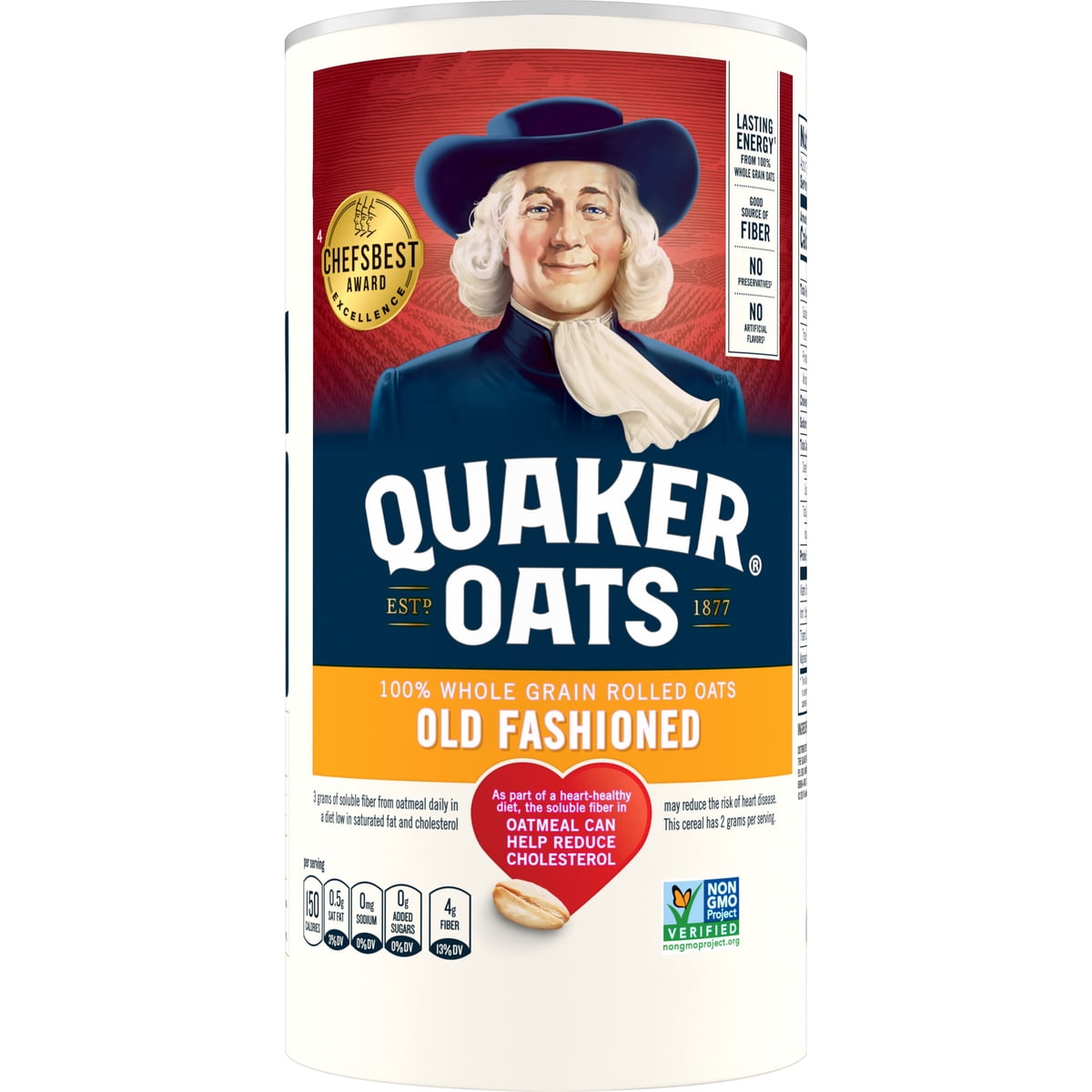 미국직구 Quaker Oats Old 510g 2팩 / Quaker Oats Old Fashioned 100% Whole Grain Oatmeal, 510g Canister, 2  1