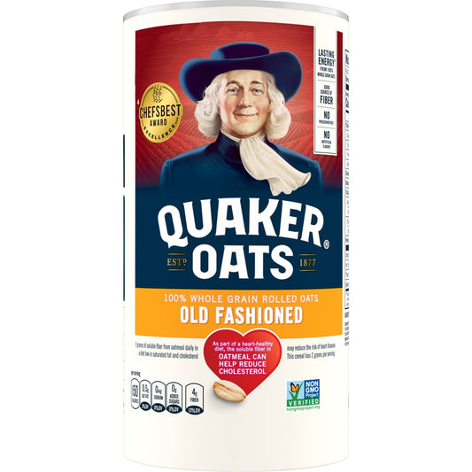 미국직구 Quaker Oats Old 510g 2팩 / Quaker Oats Old Fashioned 100% Whole Grain Oatmeal, 510g Canister, 2  1