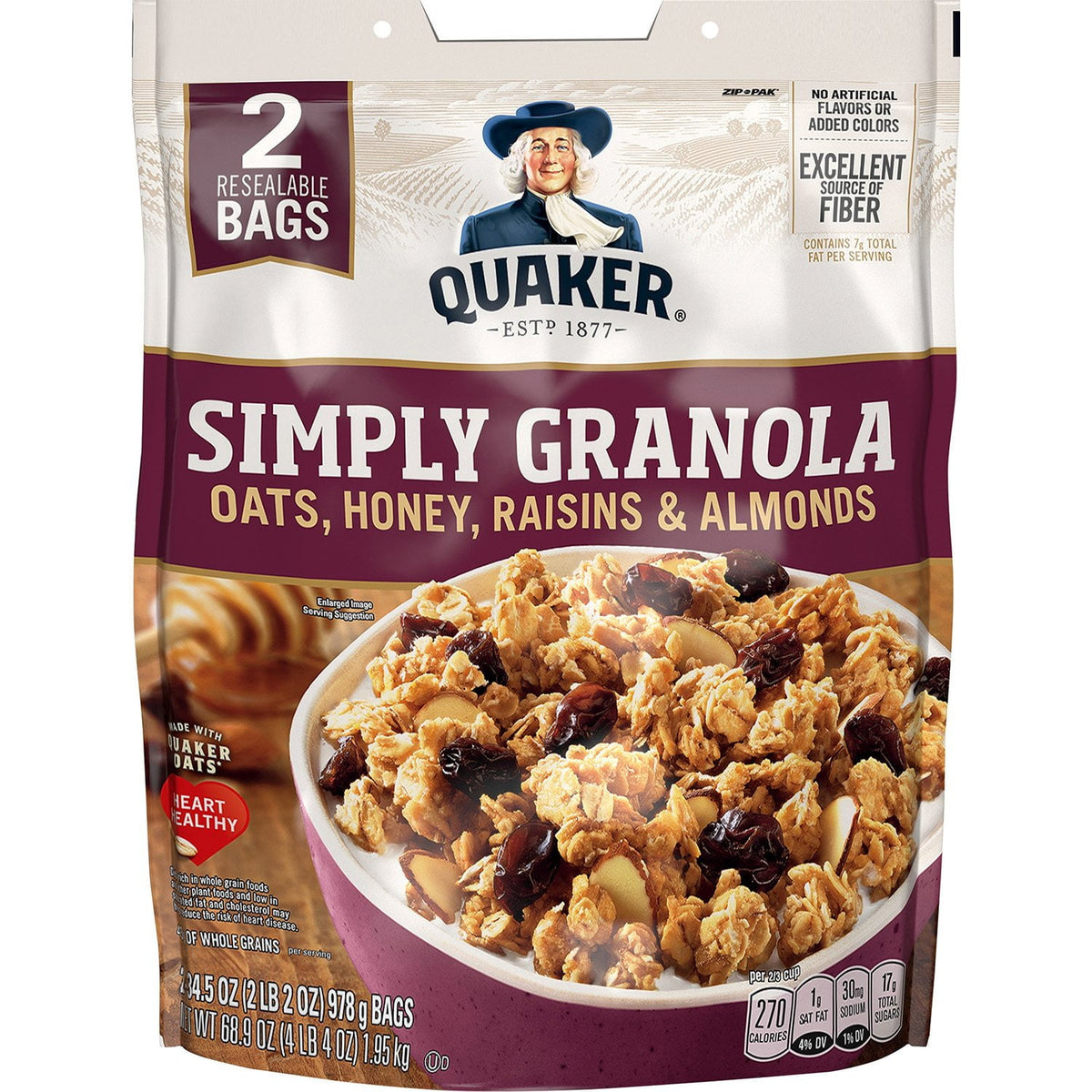 미국직구 Quaker Simply Granola 978g / Quaker Simply Granola, 978g, 2 pk. 1