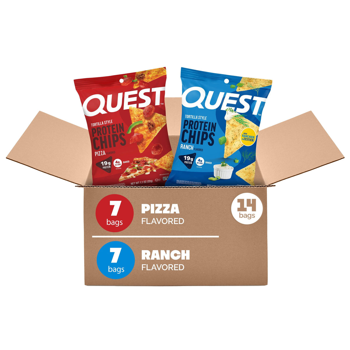 미국직구 Quest Tortilla-Style 18-20g 20g 14팩 / Quest Tortilla-Style 18-20g Protein Chips, Pizza and Ranc 1
