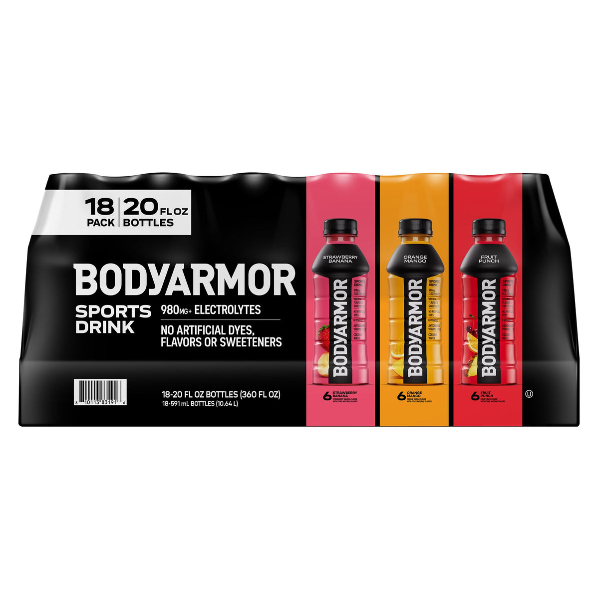 미국직구 BODYARMOR Sports Drink, Variety Pack, 20 fl oz, 18 ct