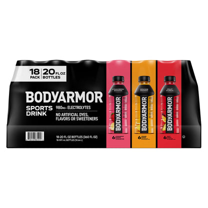 미국직구 BODYARMOR Sports Drink, Variety Pack, 20 fl oz, 18 ct