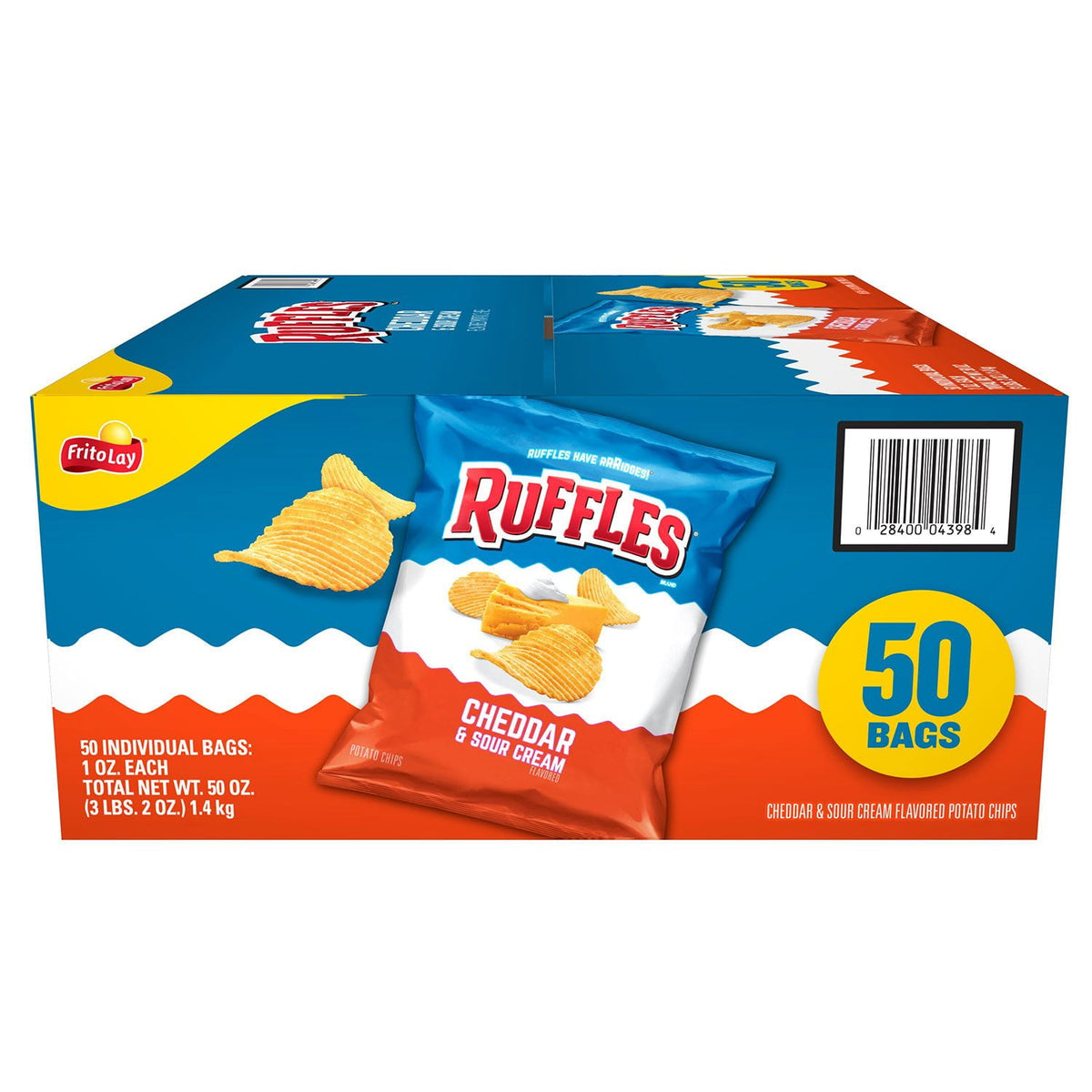미국직구 Ruffles Cheddar & 30ml / Ruffles Cheddar & Sour Cream Potato Chips, 30ml, 50 pk. 1