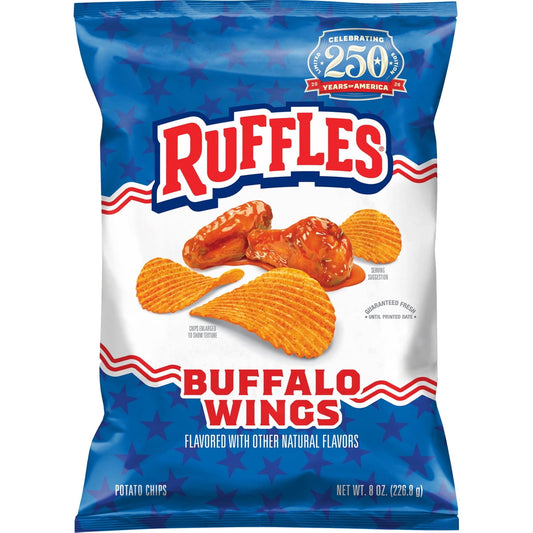 미국직구 Ruffles Potato Chips 2팩 / Ruffles Potato Chips Buffalo Wings, 8 ounce, 2 Pack Bundle 1