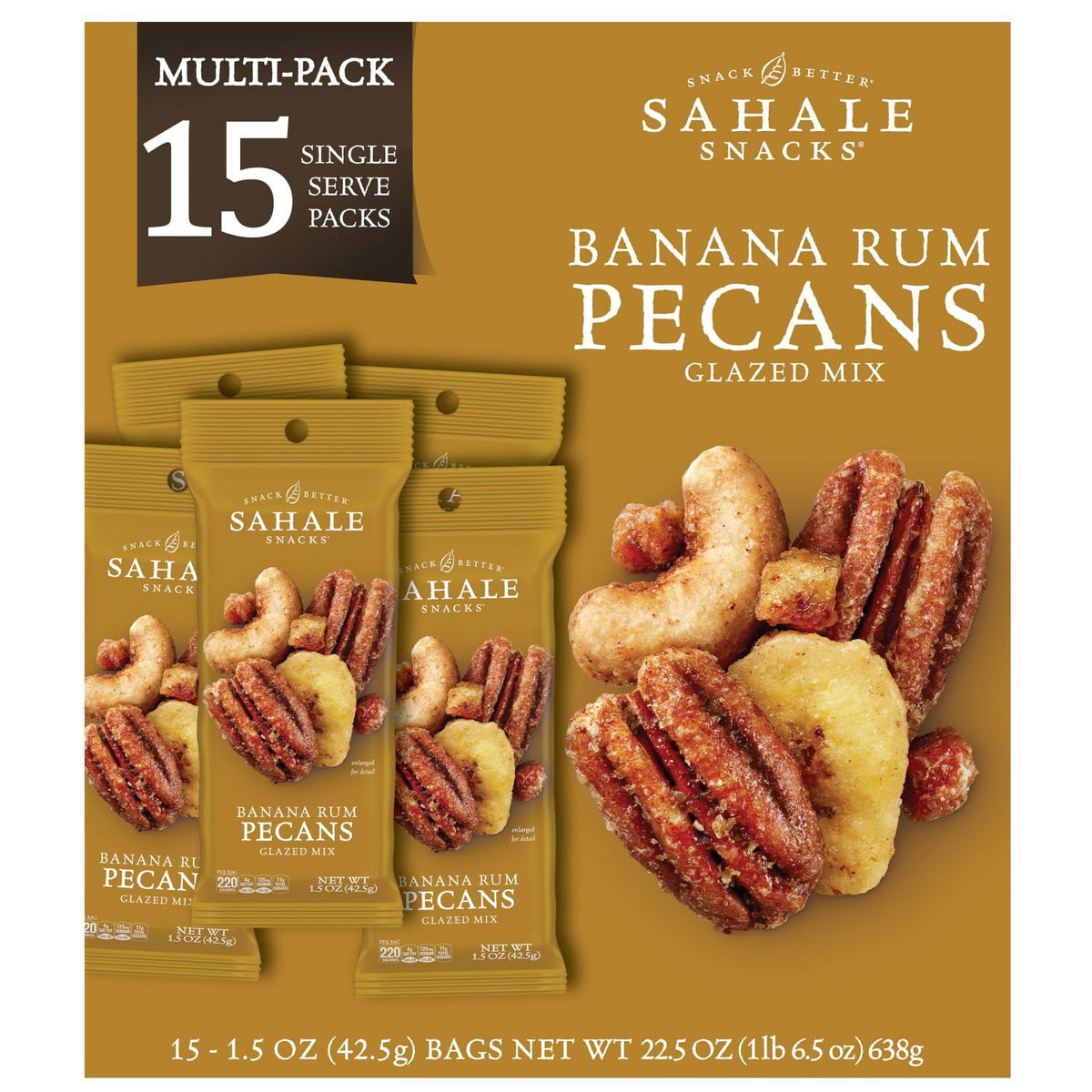 미국직구 Sahale Snacks Banana 견과 43g / Sahale Snacks Banana Rum Pecans Glazed Mix, 43g, 15 pk. 1