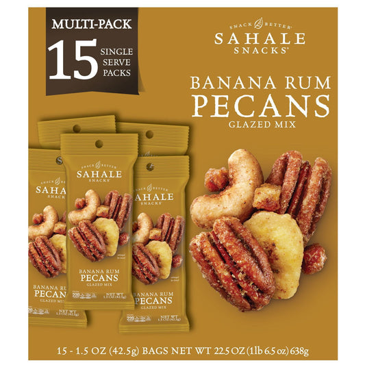 미국직구 Sahale Snacks Banana 견과 43g / Sahale Snacks Banana Rum Pecans Glazed Mix, 43g, 15 pk. 1