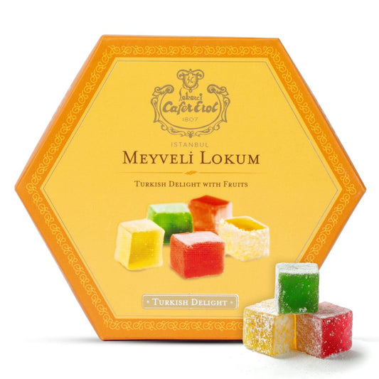미국직구 Sekerci Cafer Erol 400g / Sekerci Cafer Erol Assorted Fruit Turkish Delight, 400g (400g) - Auth 1