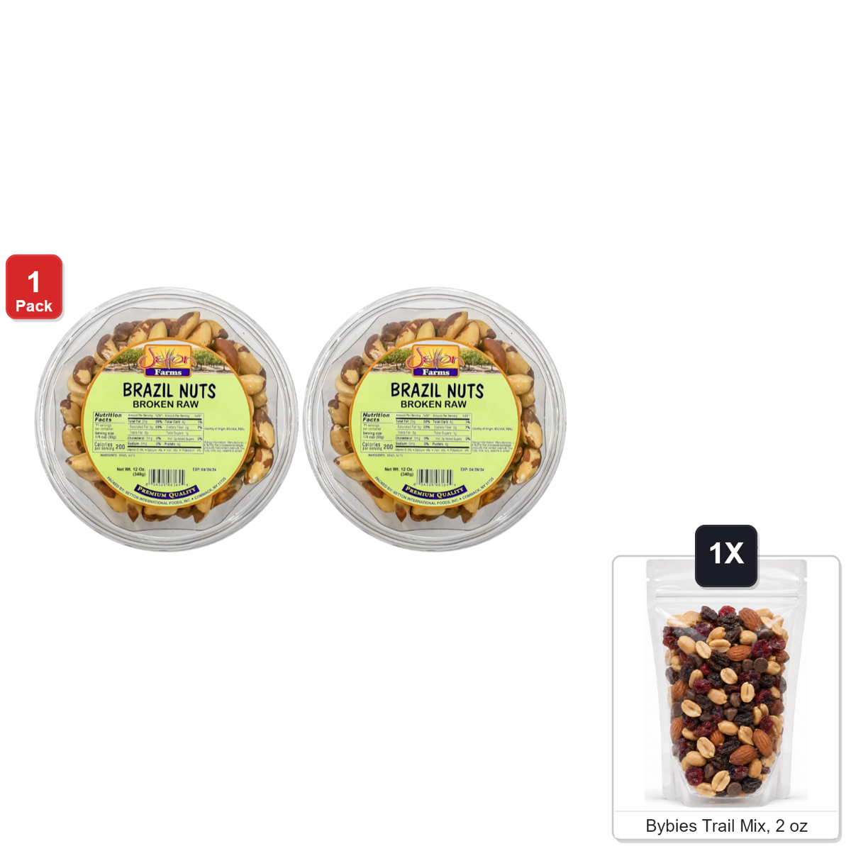 미국직구 Setton Farms Brazil 견과 57g / Setton Farms Brazil Nuts, Whole Raw, 2 Bags x 1.5 lb Each, with By 1