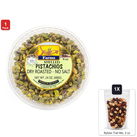 미국직구 Setton Farms Dry 680g / Setton Farms Dry Roasted Unsalted Shelled Pistachio Kernels, 1 Bag, 68 1