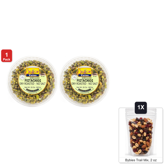 미국직구 Setton Farms Dry 567g / Setton Farms Dry Roasted Unsalted Shelled Pistachio Kernels, 2 Bags x 1
