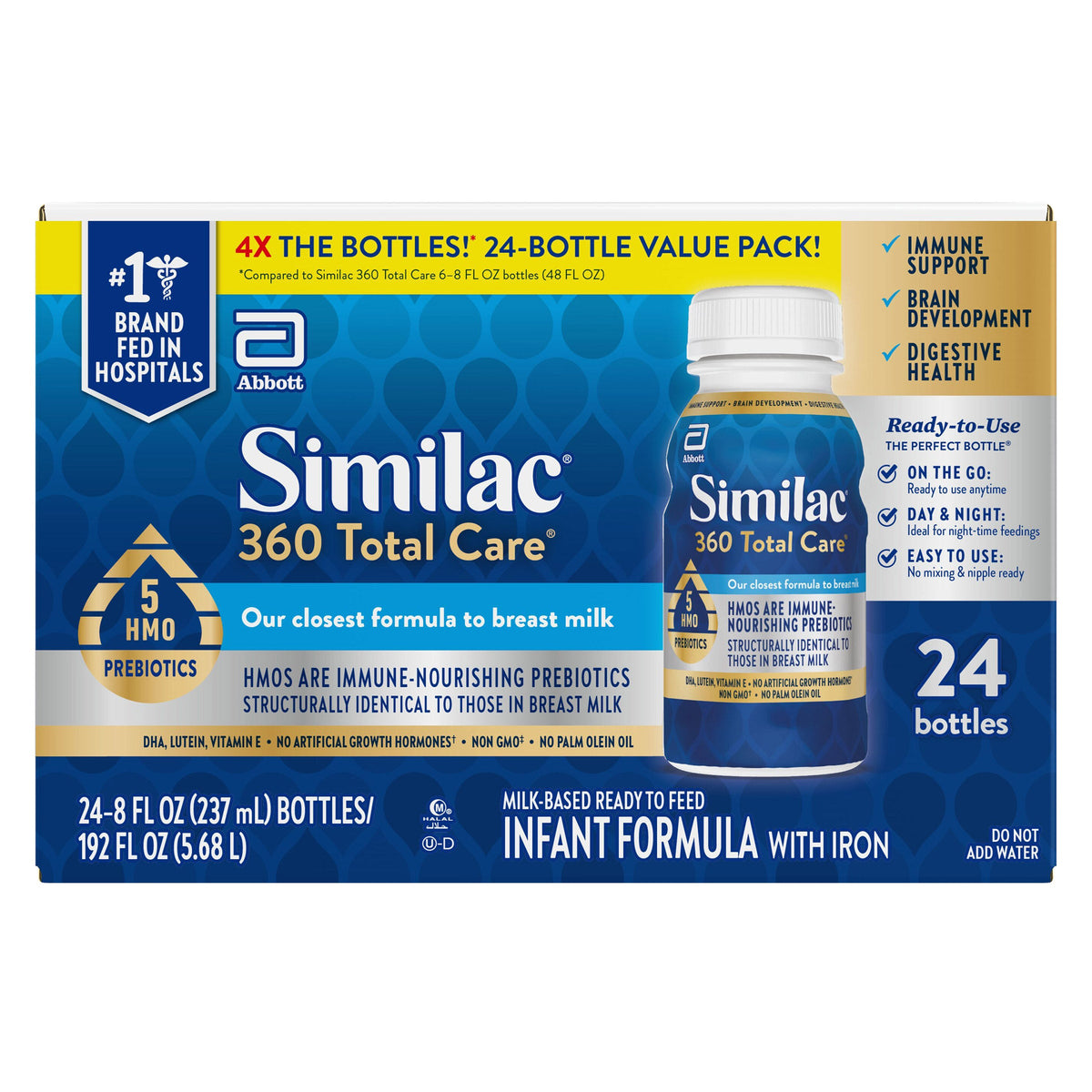 미국직구 Similac 360 Total 237ml / Similac 360 Total Care Ready-to-Feed Infant Formula, 237ml, 24-bottle 1