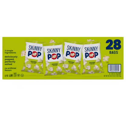 미국직구 스키니팝 팝콘 18g 28개입 / SkinnyPop Popcorn 0.65 oz (18g), 28 Count