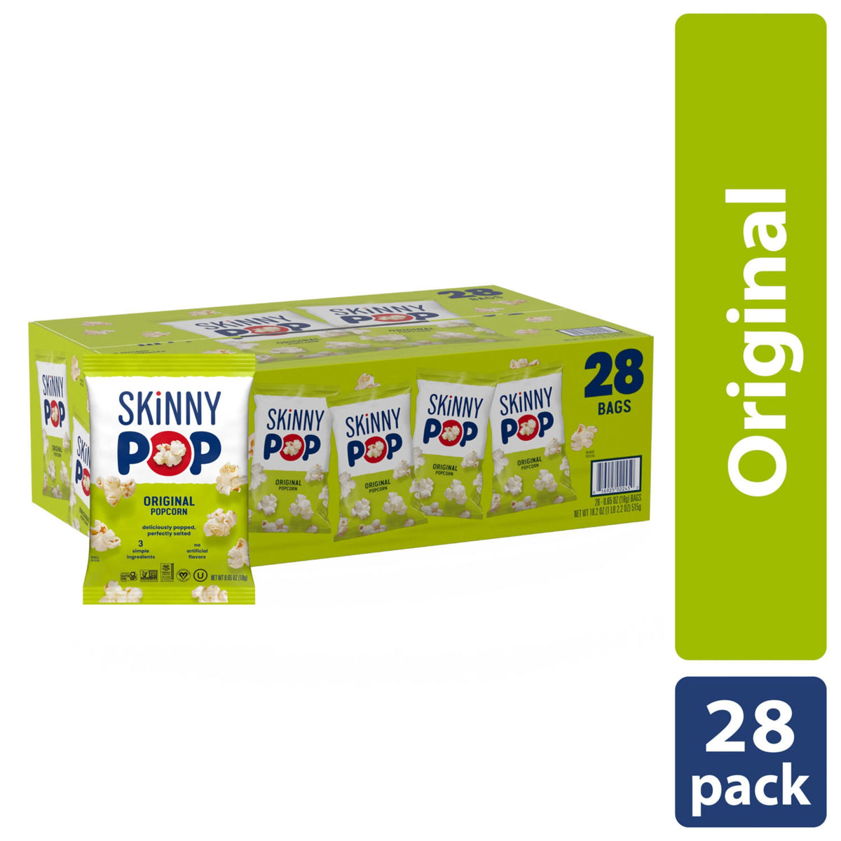 미국직구 SkinnyPop 18g / SkinnyPop Original Popcorn Snack Bags, 18g, 28 pk. 1