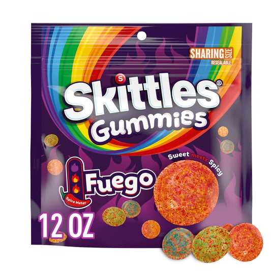 미국직구 Skittles 젤리 340g 2팩 / Skittles Gummies Fuego Gummy Candy, Sharing Size - 340g Resealable Bag 1