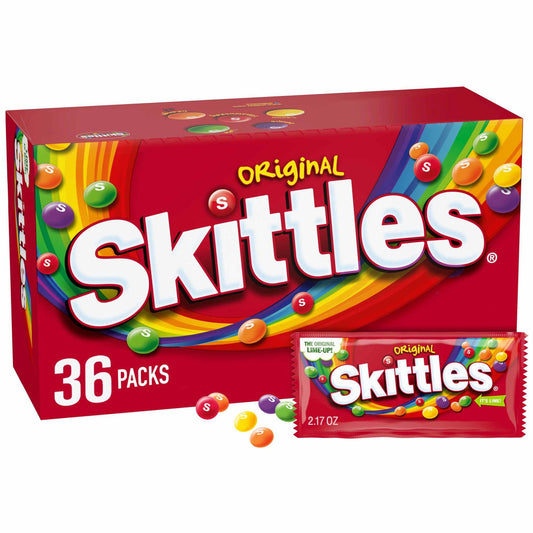 미국직구 Skittles 캔디 62g / Skittles Original Fruity Chewy Candy, Full Size, 62g, 36 pk. 1