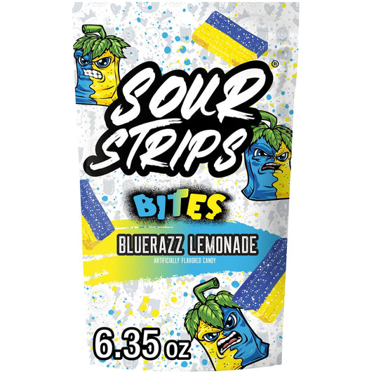 미국직구 SOUR STRIPS Bites 캔디 180g 2팩 / SOUR STRIPS Bites Bluerazz Lemonade Flavored Chewy, Candy Bag, 1 1