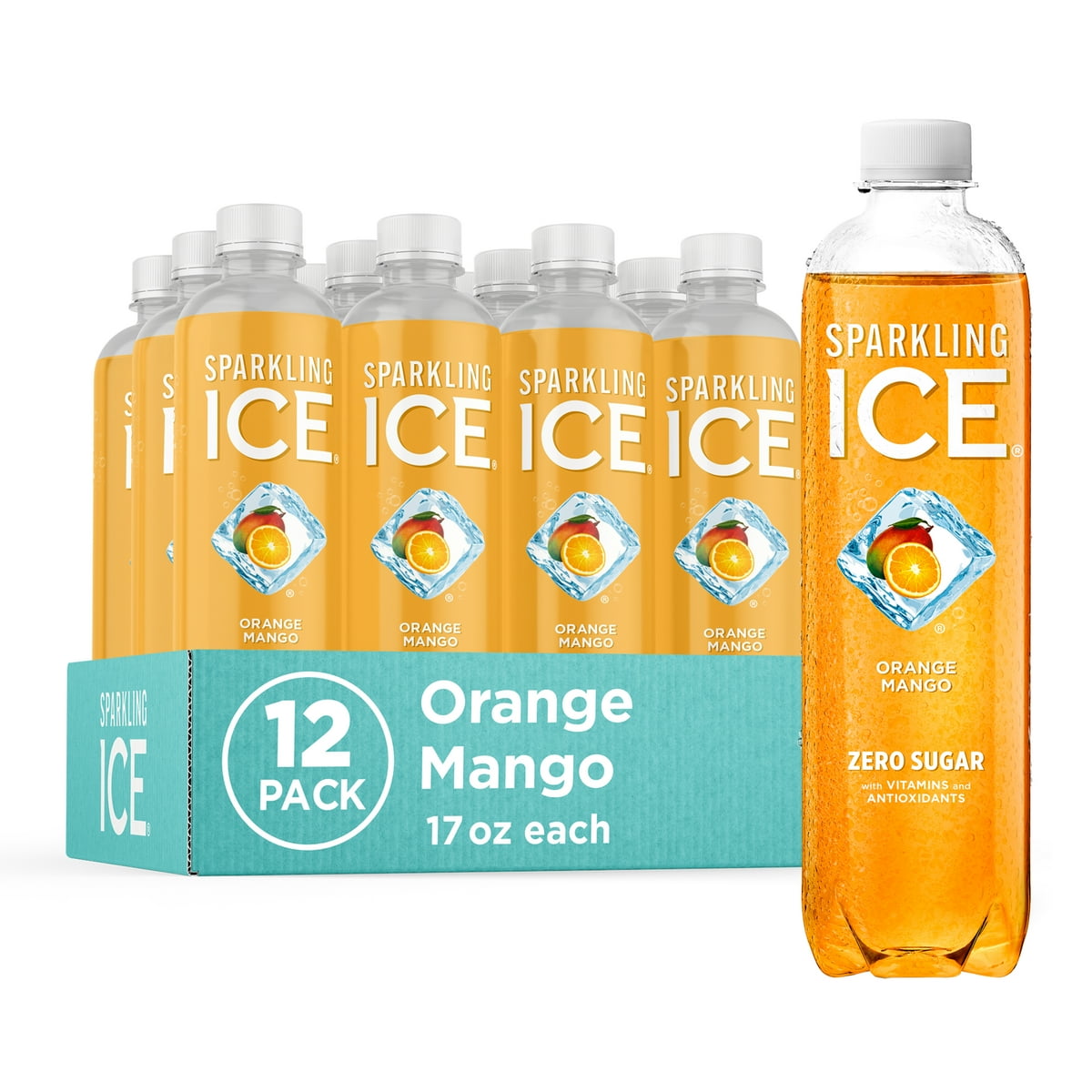 미국직구 Sparkling Ice 503ml 12팩 / Sparkling Ice, Orange Mango Sparkling Water, 503ml Bottles (Pack of 1 1