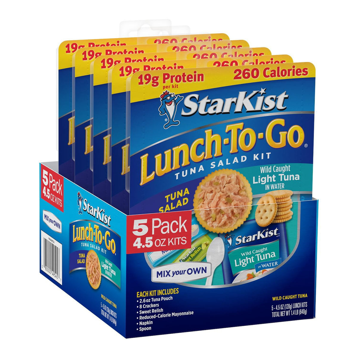 미국직구 Starkist Chunk Light 116g 5팩 / Starkist Chunk Light Tuna In Water Lunch To-Go, 116g, 5 ct. 1