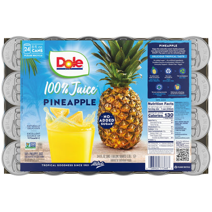 미국직구 Dole 100% Pineapple Juice, 8 fl oz, 24 ct