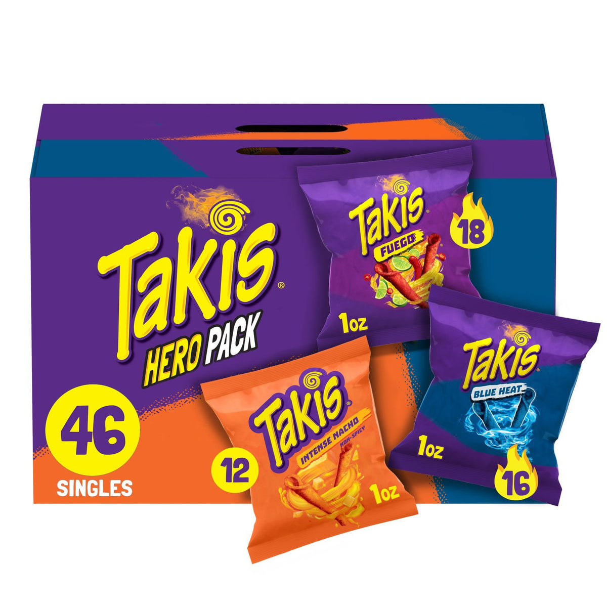 미국직구 Takis Hero 28g / Takis Hero Variety Pack Tortilla Chips, 28g, 46 pk. 1