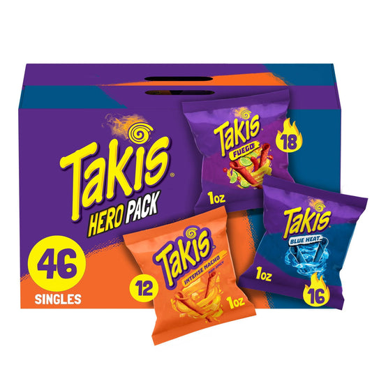 미국직구 Takis Hero 28g / Takis Hero Variety Pack Tortilla Chips, 28g, 46 pk. 1