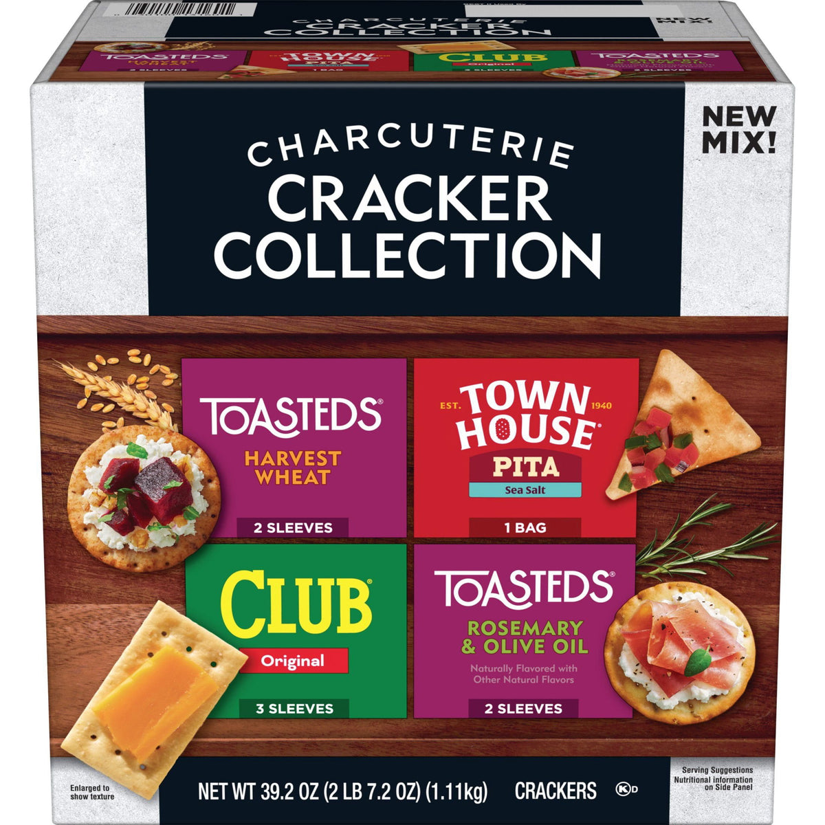 미국직구 Toasteds Club Town 과자 1.1kg / Toasteds Club Town House Charcuterie Cracker Collection Variety P 1