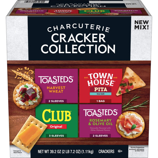 미국직구 Toasteds Club Town 과자 1.1kg / Toasteds Club Town House Charcuterie Cracker Collection Variety P 1