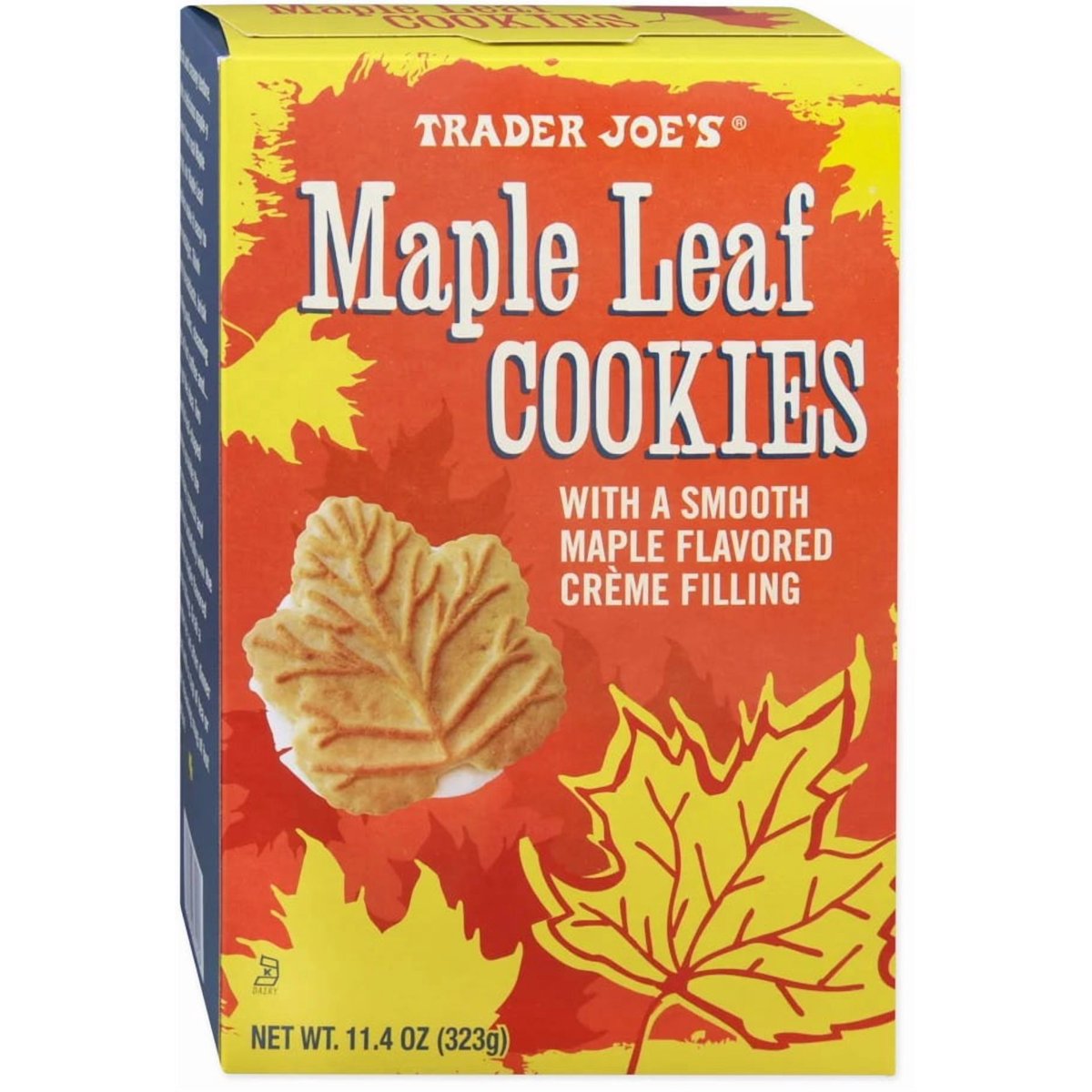 미국직구 트레이더조 과자 323g / Trader Joe's Maple Leaf Cookies with Smooth Maple Flavored Crme Fillin 1