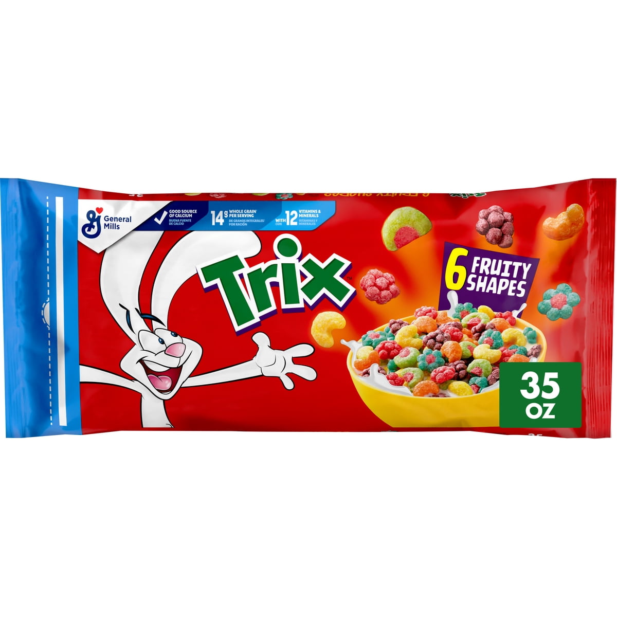 미국직구 Trix Cereal Fruit 992g 2팩 / Trix Cereal Fruit Flavored Corn Puffs 992g, 2 Pack Bundle 1