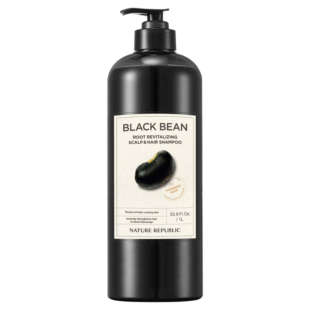 미국직구 Nature Republic Black 샴푸 1.0L / Nature Republic Black Bean Anti-Hair Loss Shampoo, 1.0L 1