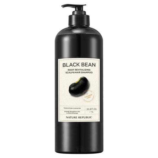 미국직구 Nature Republic Black 샴푸 1.0L / Nature Republic Black Bean Anti-Hair Loss Shampoo, 1.0L 1
