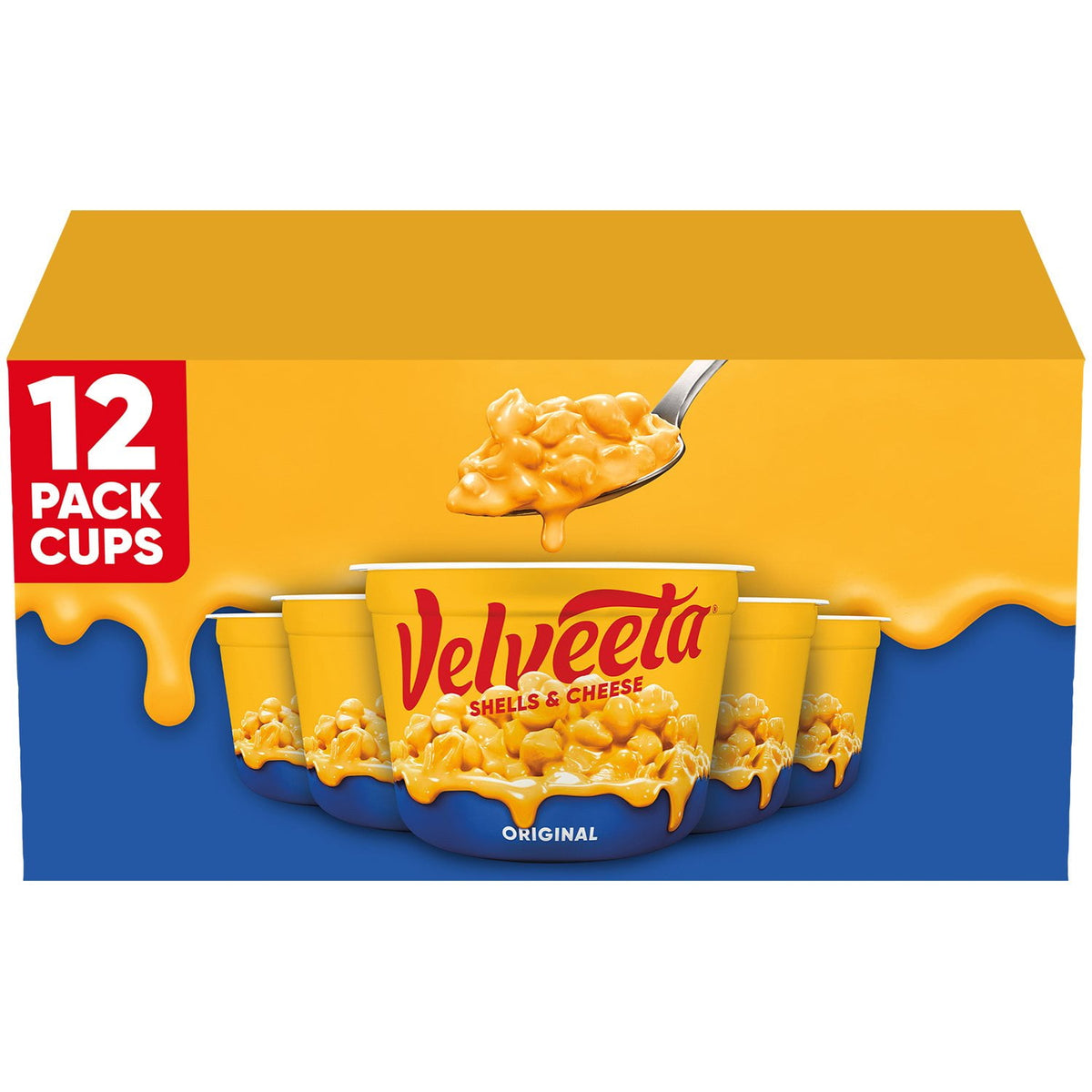 미국직구 Velveeta Shells and 68g 12팩 / Velveeta Shells and Cheese Original Microwavable Sauce Cups, 68g, 1