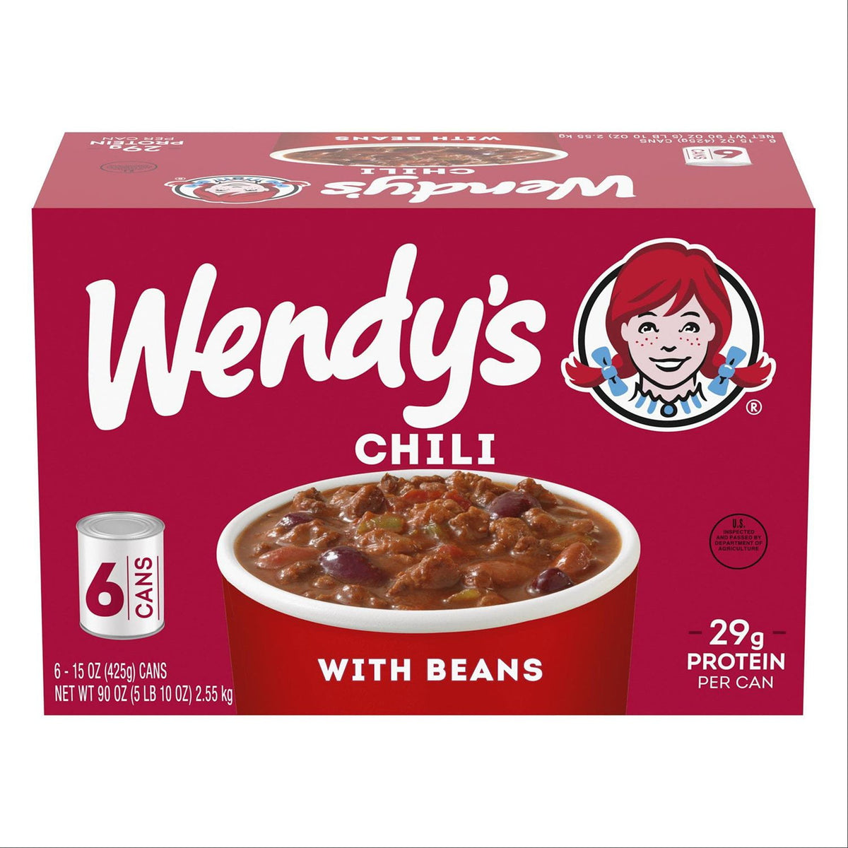 미국직구 Wendy's Chili With 425g / Wendy's Chili With Beans, 425g, 6 pk. 1