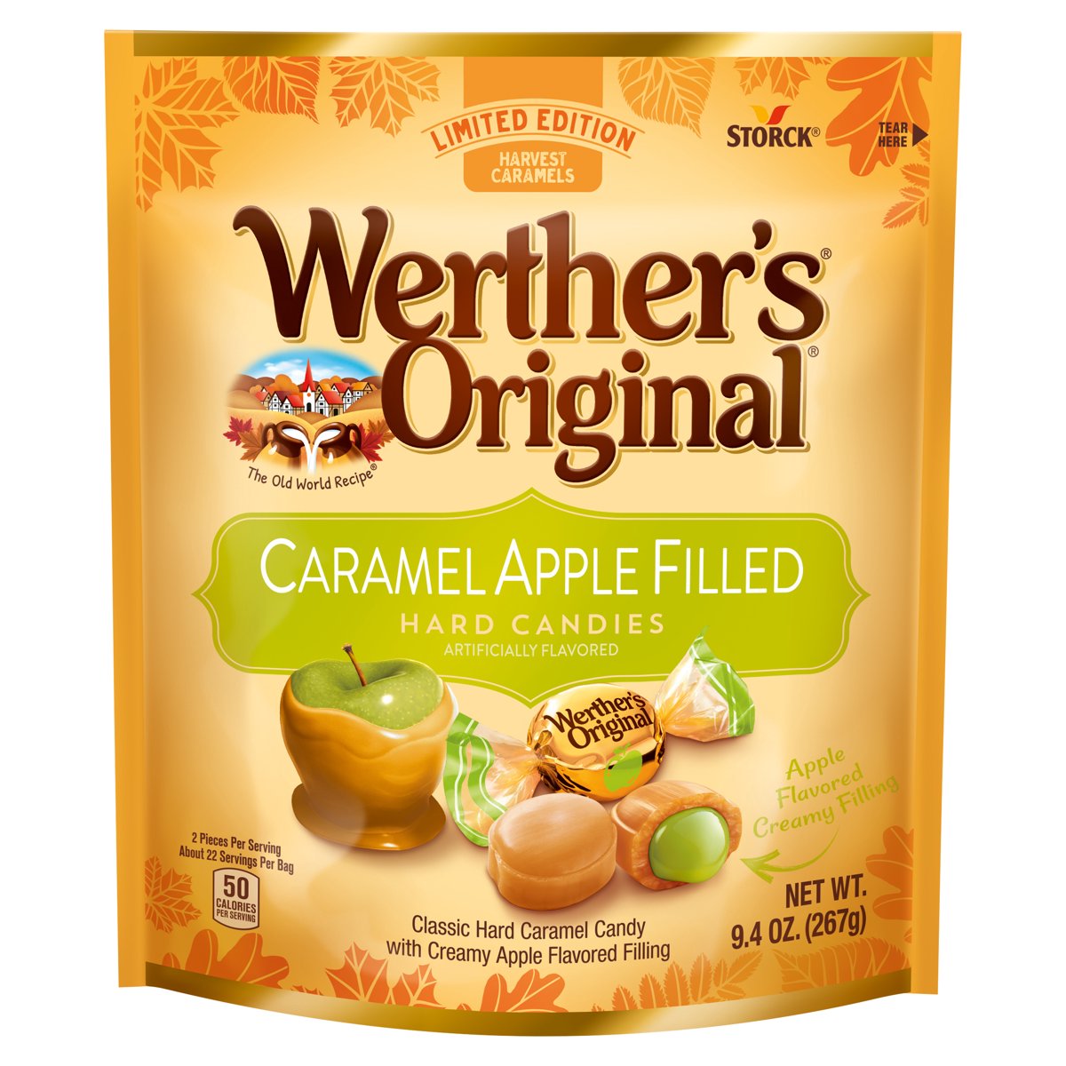 미국직구 Werther's 266g 2팩 / Werther's Original Limited Edition Fall Harvest Caramel Apple Filled H 1