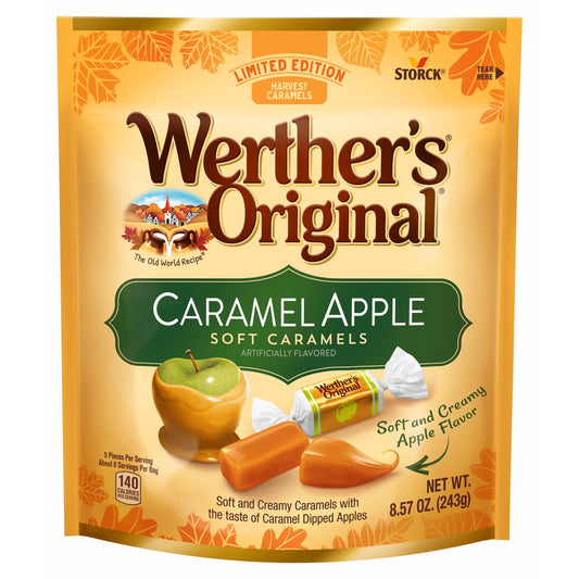 미국직구 Werther's 243g 2팩 / Werther's Original Limited Edition Fall Harvest Caramel Apple Soft Car 1