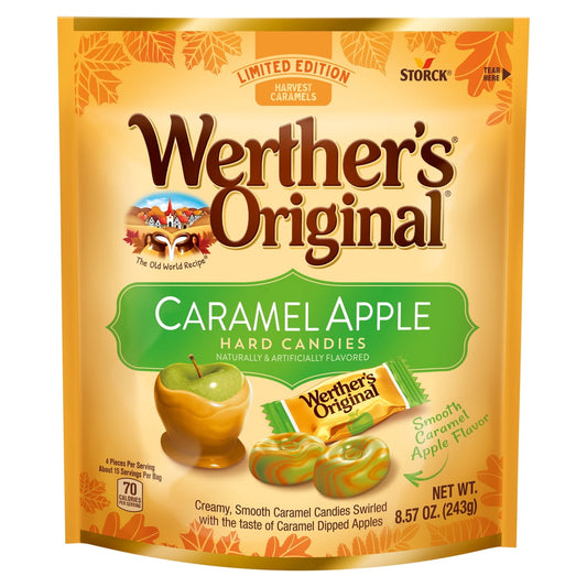 미국직구 Werther's 243g 2팩 / Werther's Original Limited Edition Fall Harvest Caramel Apple Hard Can 1