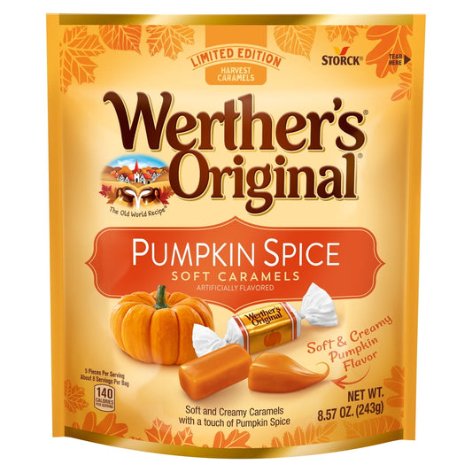 미국직구 Werther's 243g 2팩 / Werther's Original Limited Edition Fall Harvest Pumpkin Spice Soft Car 1