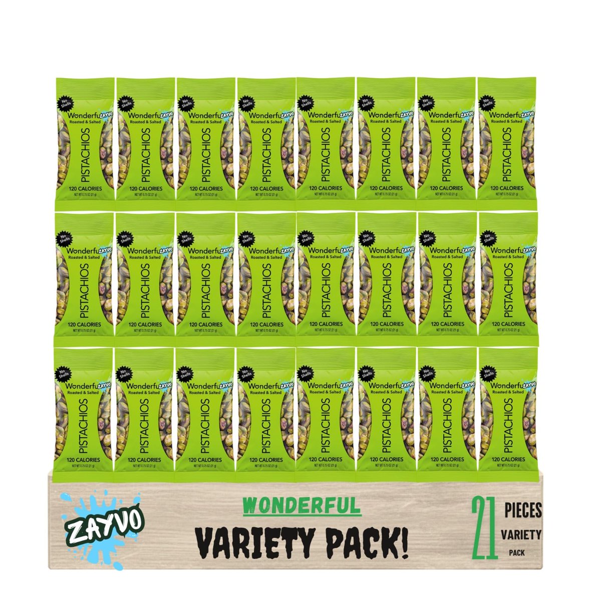 미국직구 Wnerfull Salted & 21g / Wnerfull Salted & Roasted Pistachios, No Shells, 21g Packs, 21 Count 1