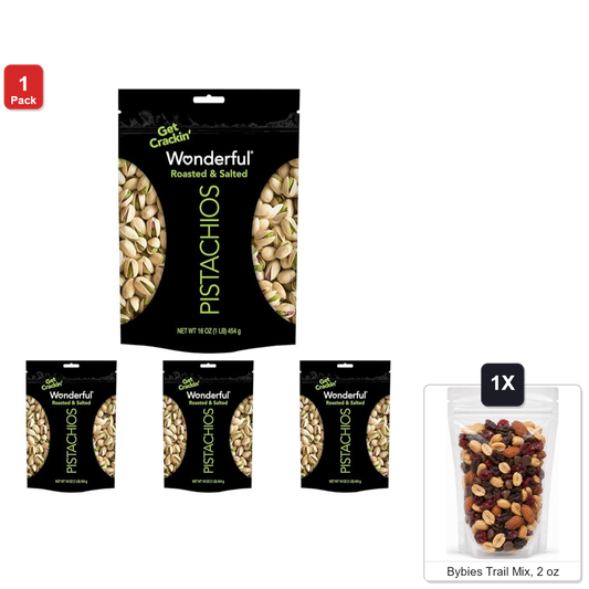 미국직구 Wonderful Pistachios In-Shell 454g / Wonderful Pistachios In-Shell, Roasted and Salted, 4 Bags  1