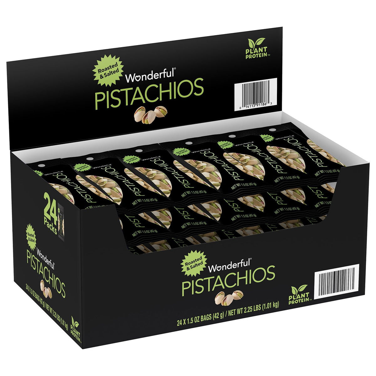 미국직구 Wonderful Pistachios 43g / Wonderful Pistachios, Roasted and Salted 43g, 24 pk. 1