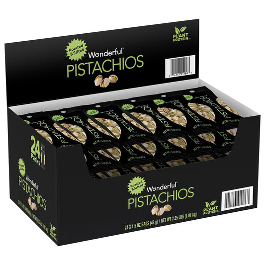 미국직구 Wonderful Pistachios 43g / Wonderful Pistachios, Roasted and Salted 43g, 24 pk. 1