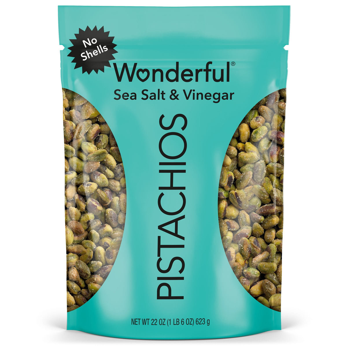 미국직구 Wonderful Sea Salt 624g / Wonderful Sea Salt & Vinegar Pistachios, No Shells, 624g 1