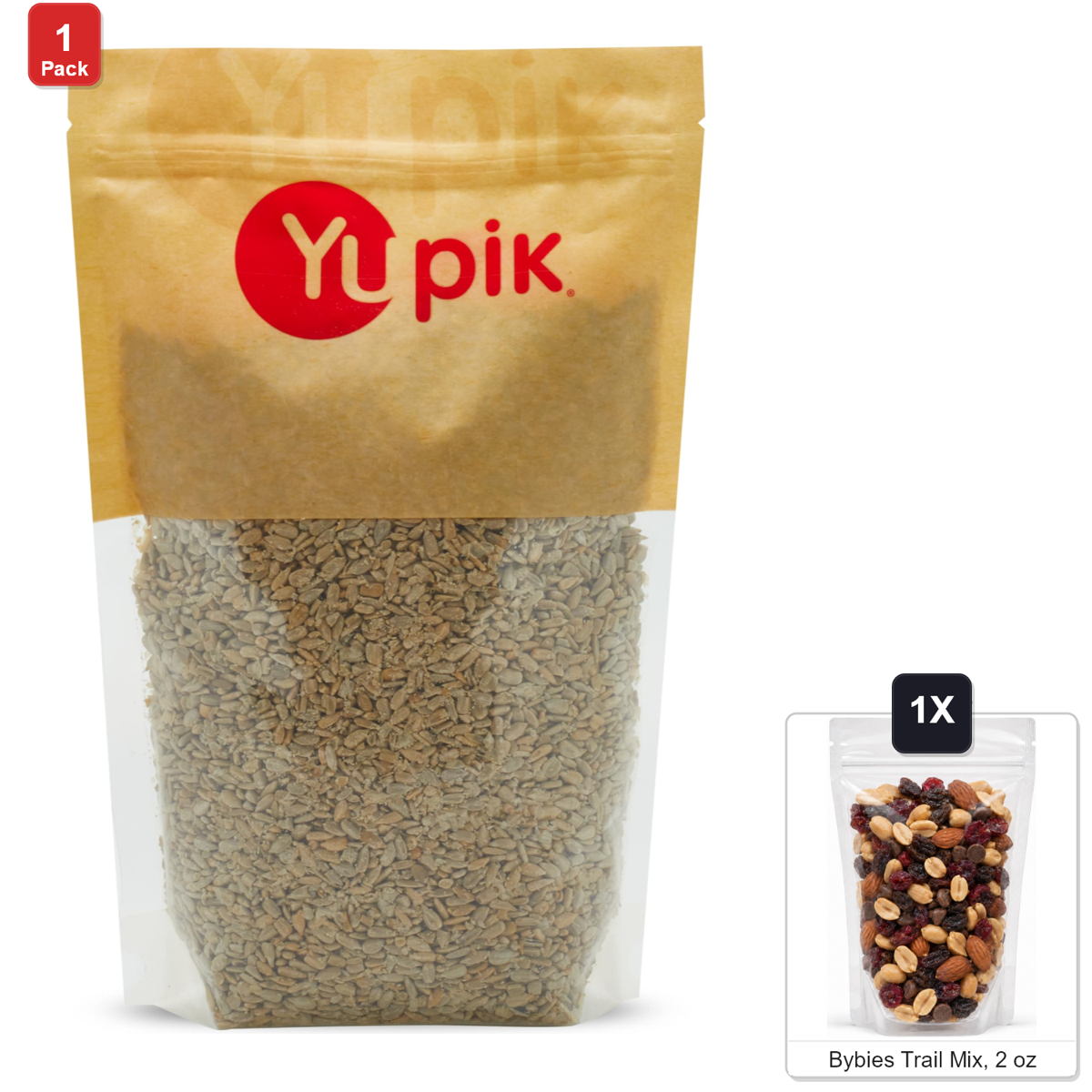 미국직구 Yupik Roasted Salted 57g / Yupik Roasted Salted Sunflower Seeds, Shelled, 1 Bag, 2 lb, with Byb 1