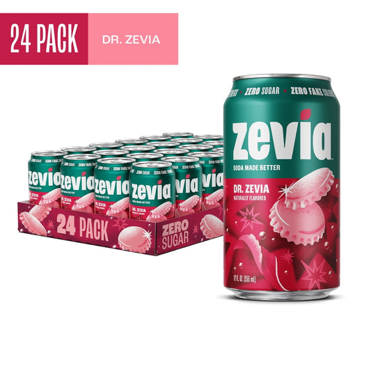 미국직구 Zevia Zero Sugar 355ml 24팩 / Zevia Zero Sugar, 0 Calorie Dr. Zevia Soda, 355ml (Pack of 24) 1