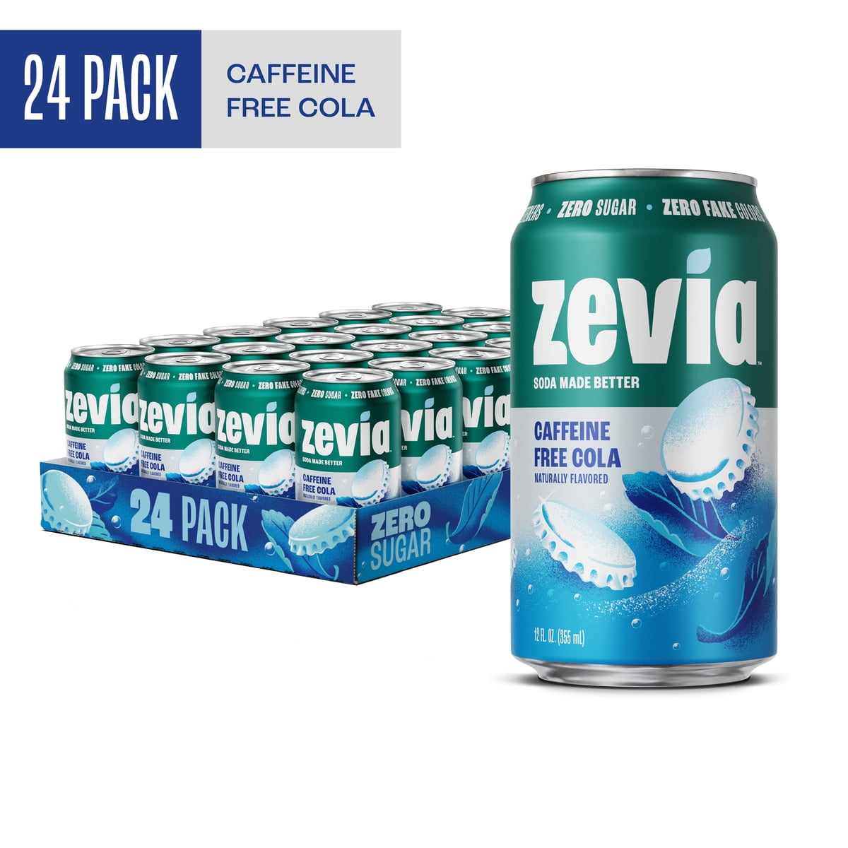 미국직구 Zevia Zero Sugar 355ml 24팩 / Zevia Zero Sugar Caffeine Free Cola Soda Pop, 355ml, 24 Pack of Ca 1
