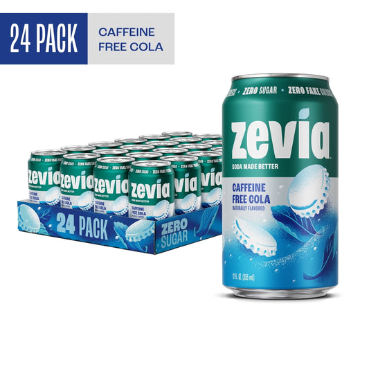 미국직구 Zevia Zero Sugar 355ml 24팩 / Zevia Zero Sugar Caffeine Free Cola Soda Pop, 355ml, 24 Pack of Ca 1